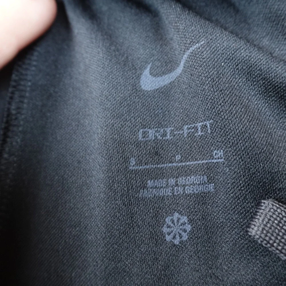 Nike Pants Womens S Black Swoosh Dri Fit Drawstring Soccer Jogger Sweatpants Gym